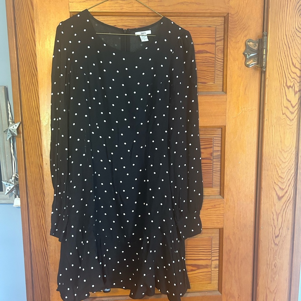 Bar III Black Dress with White Dots